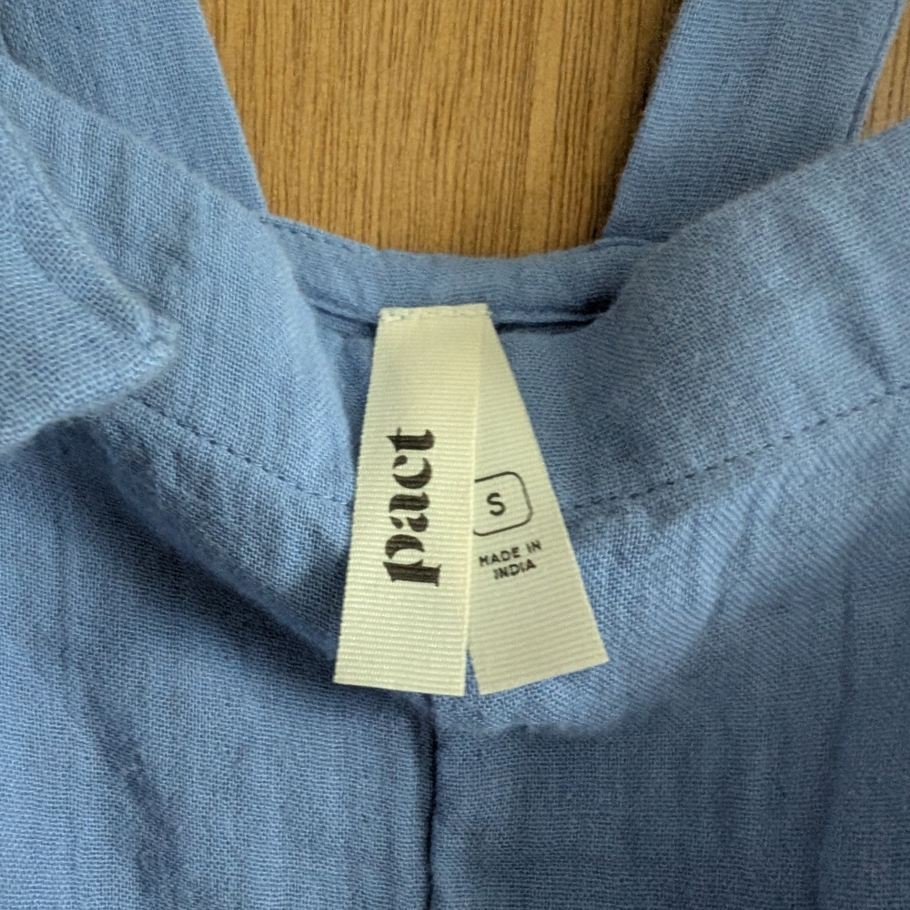 Pact Light Blue Sleeveless Top - Picture 2 of 2